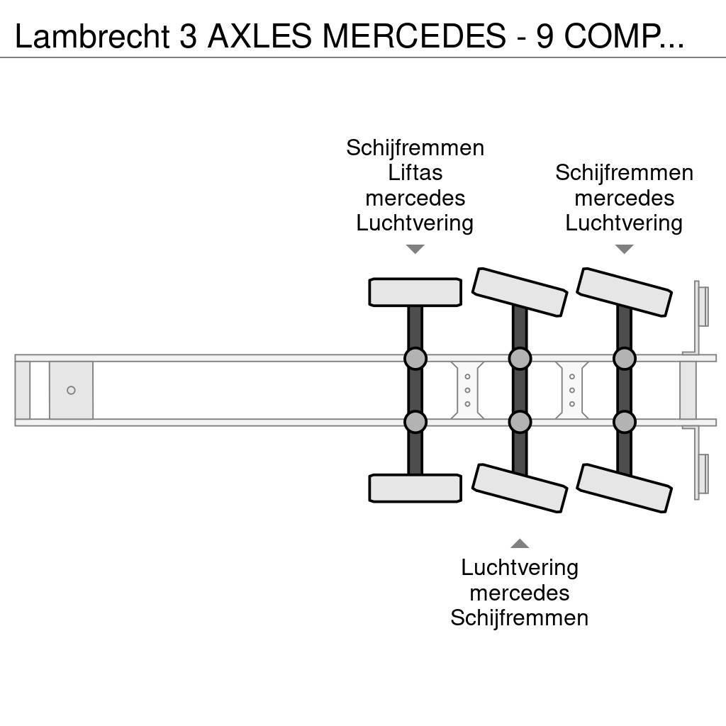  Lambrecht 3 AXLES MERCEDES - 9 COMPARTMENTS - FOOD Cisternové návěsy