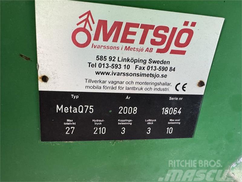 Metsjö MetaQ 75 Skiftelandsvogn Přívěsy pro různé účely