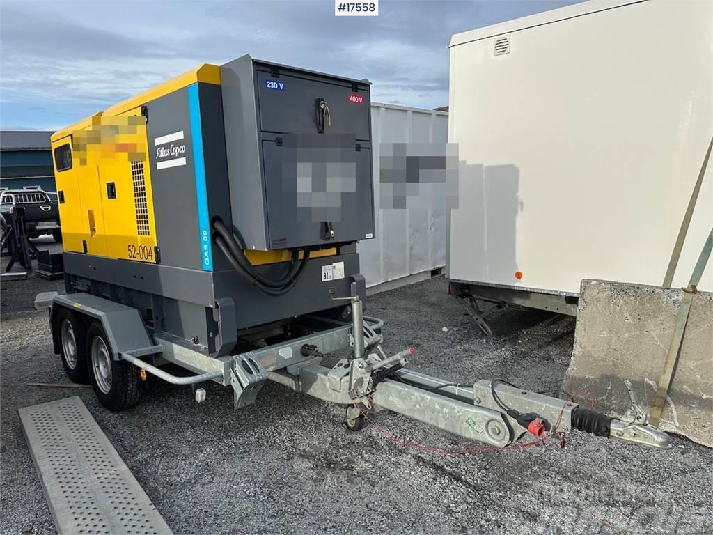 Atlas Copco QAS80 diesel generator/aggegate on trailer Ostatní komponenty