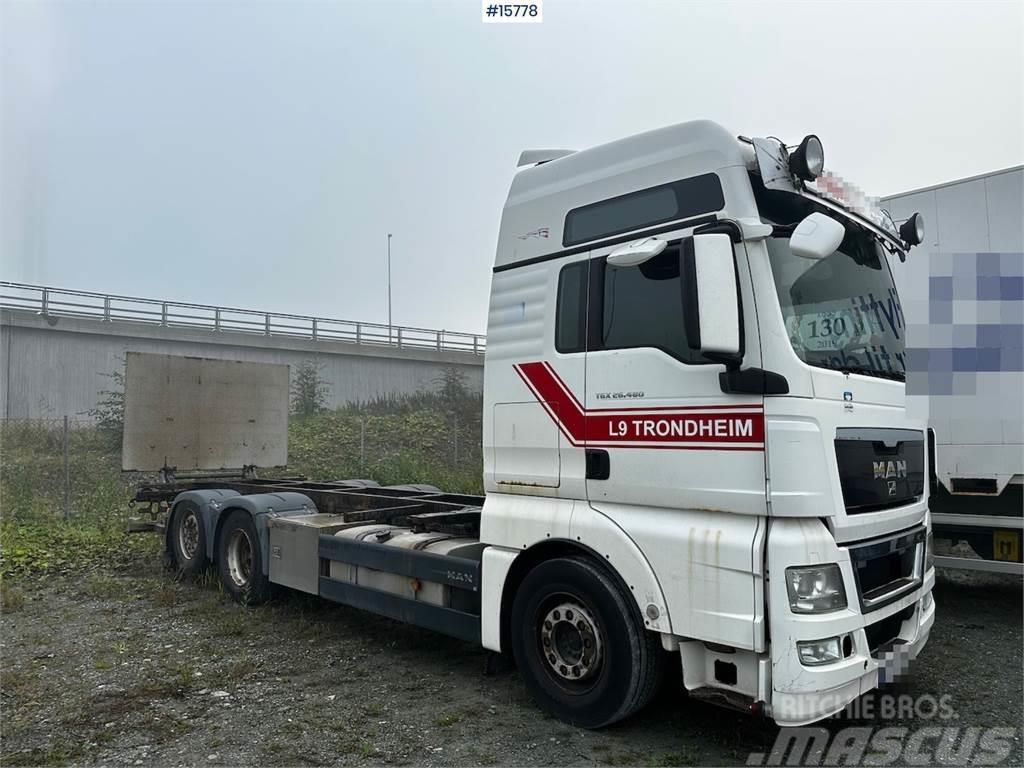 MAN TGX 26.480 6x2 Container truck w/ lift. Rep object Kontejnerový rám/Přepravníky kontejnerů