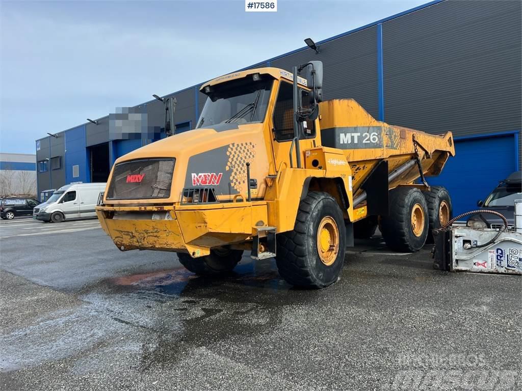 Moxy MT 26 Dumper w/ white signs and tailgate WATCH VID Kloubové dempry