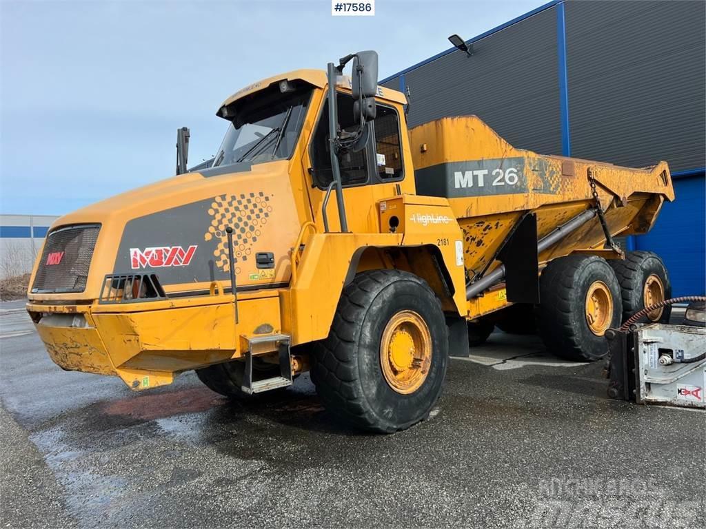 Moxy MT 26 Dumper w/ white signs and tailgate WATCH VID Kloubové dempry
