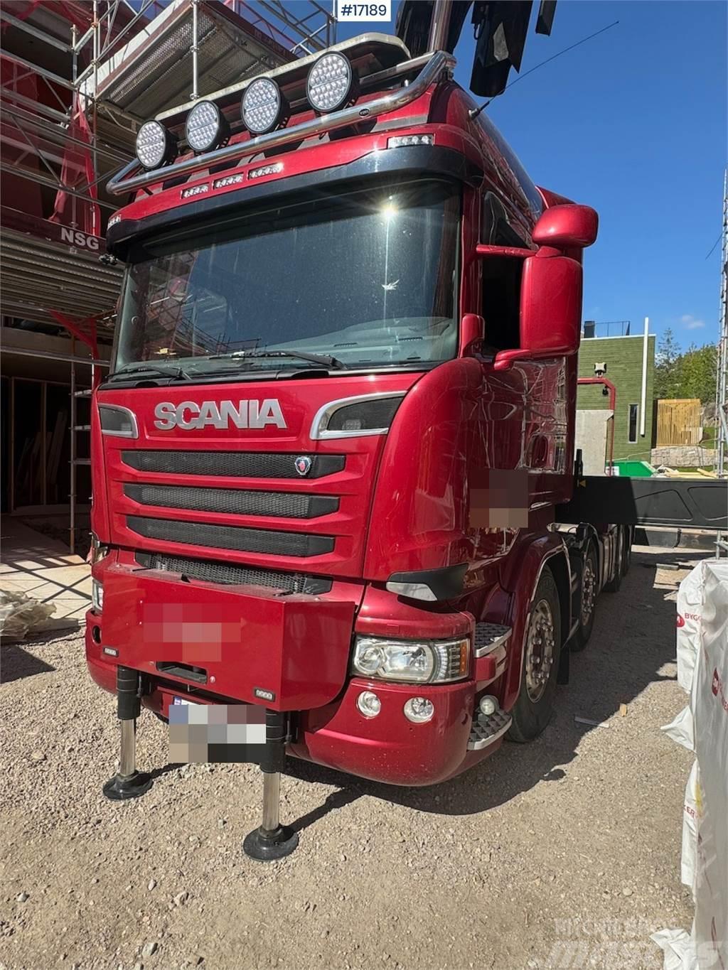 Scania R520 combi truck w/ 92 t/m Palfinger crane. Jib an Autojeřáby, hydraulické ruky