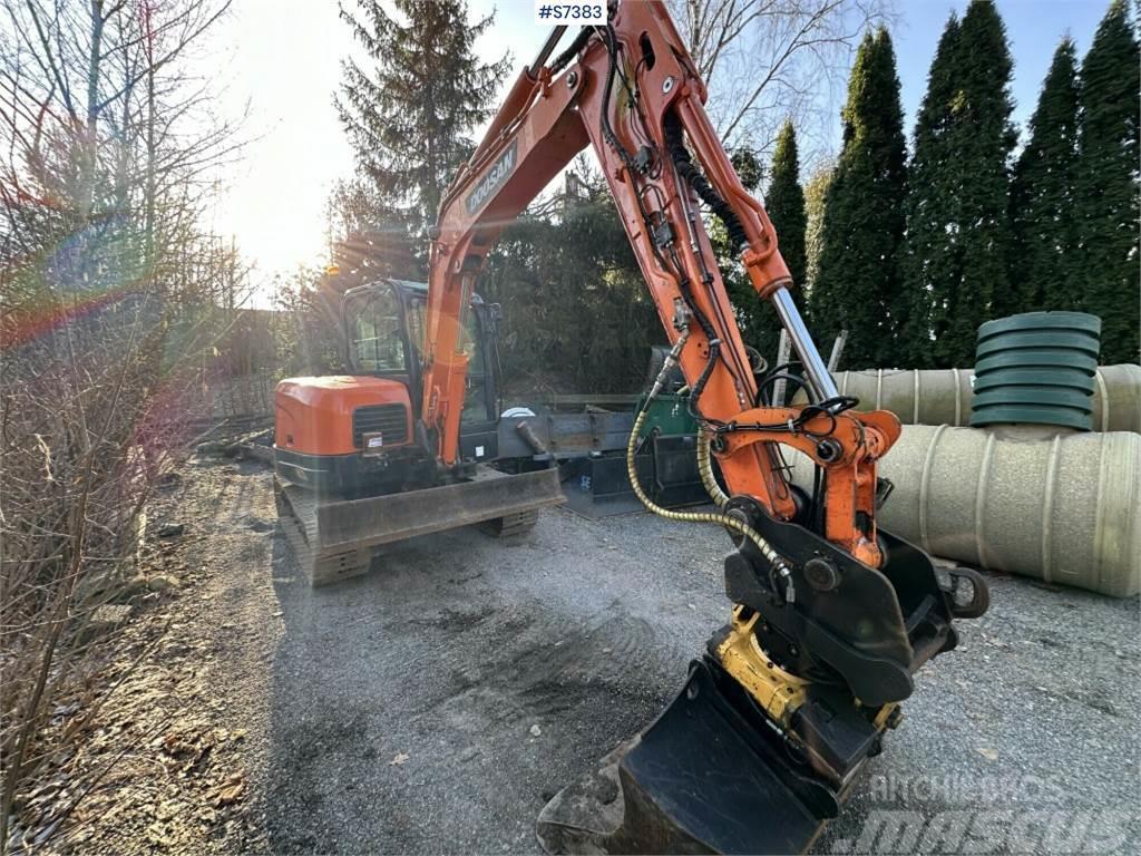 Doosan DX60R B Excavator with Engcon rotor and tools SEE  Mini rýpadla < 7t