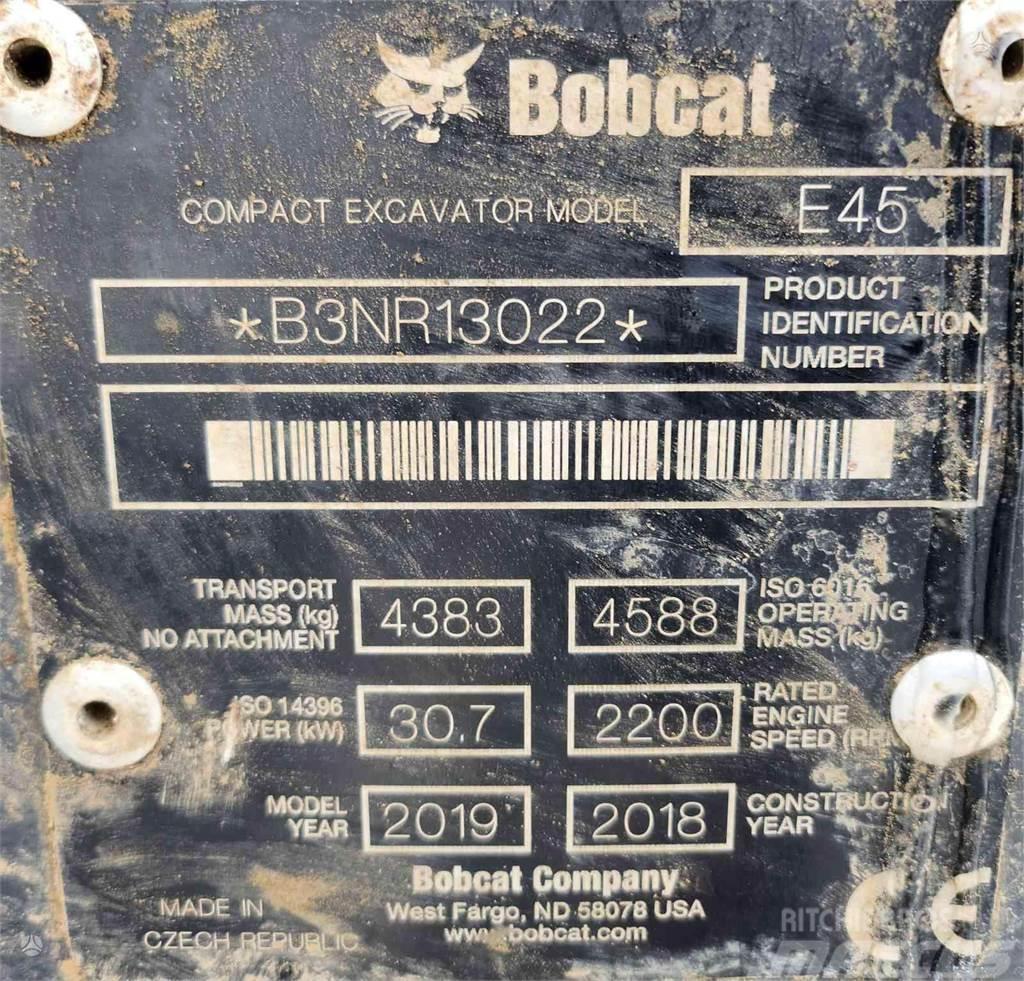 Bobcat E45 + 3 Buckets Pásová rýpadla