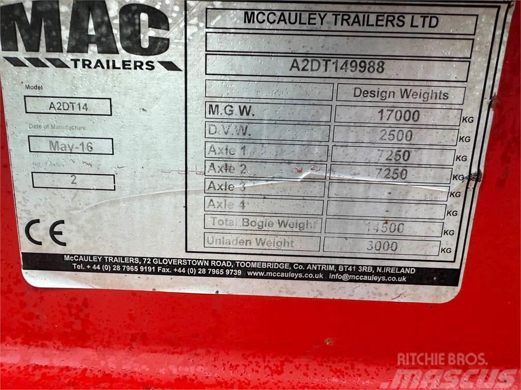  AG McCauley 14 Ton Dump Trailer, Oil & Air Brakes Sklápěcí přívěs