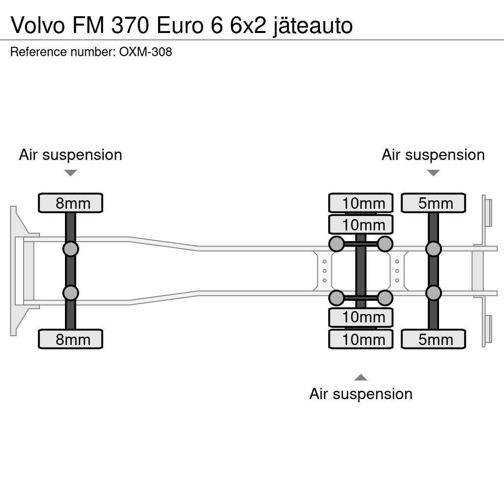 Volvo FM 370 Euro 6 6x2 jäteauto Popelářské vozy