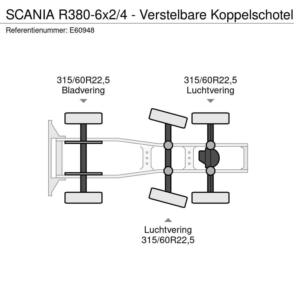 Scania R380-6x2/4 - Verstelbare Koppelschotel Tahače