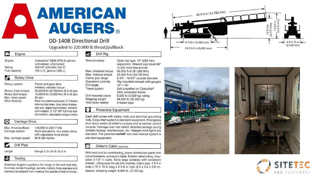 American Augers DD140 Horizontální vrtací zařízení