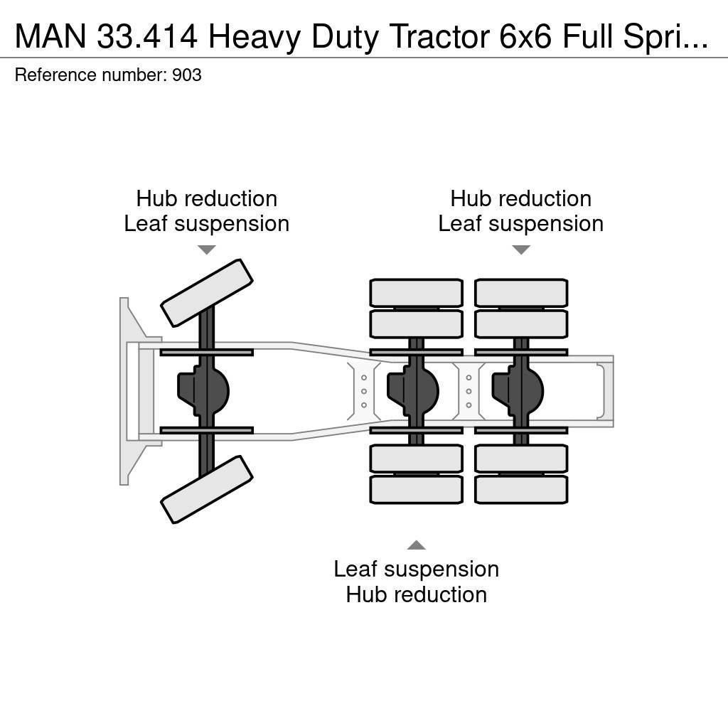 MAN 33.414 Heavy Duty Tractor 6x6 Full Spring Suspensi Tahače