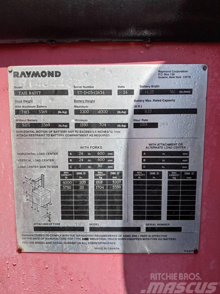 Raymond R40TT Akumulátorové vozíky