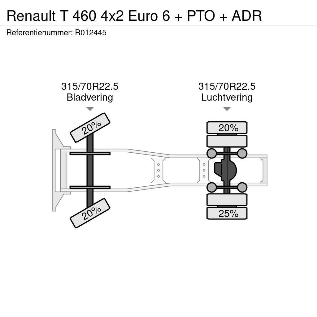 Renault T 460 4x2 Euro 6 + PTO + ADR Tahače