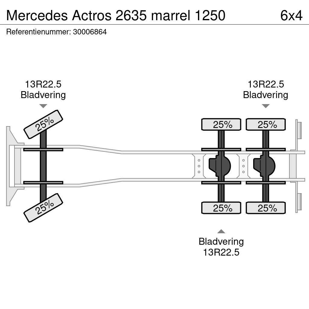 Mercedes-Benz Actros 2635 marrel 1250 Autojeřáby, hydraulické ruky