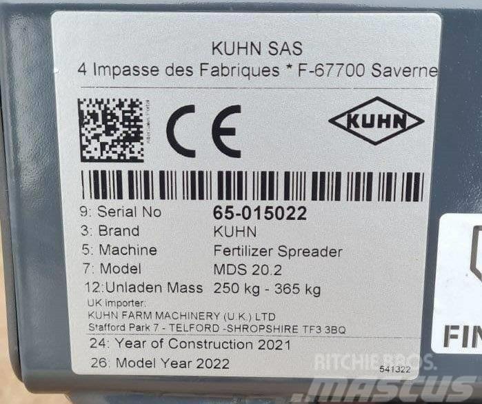 Kuhn MDS 20.2 Broadcaster Rozmetadlo minerálních hnojiv