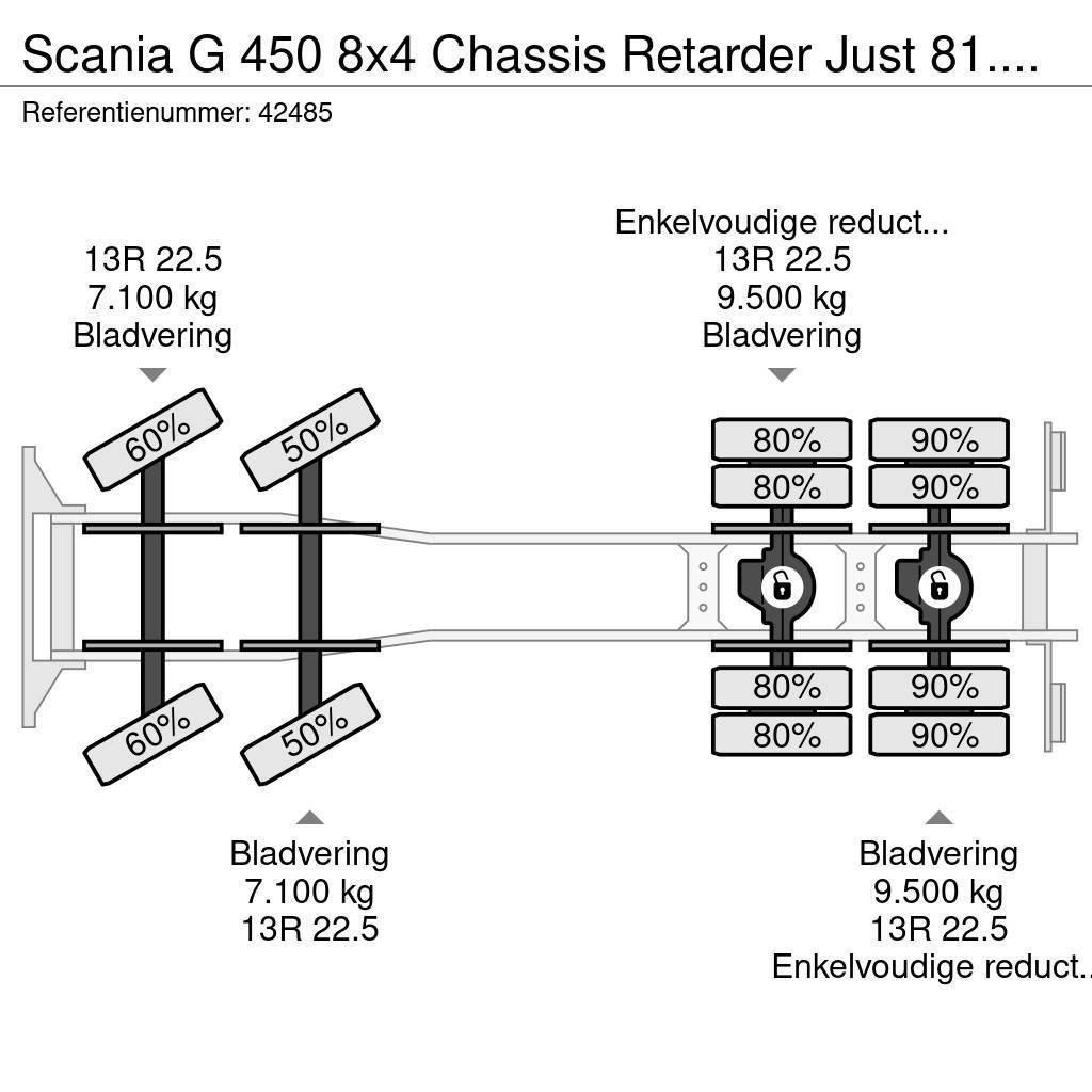 Scania G 450 8x4 Chassis Retarder Just 81.865 km! Nákladní vozidlo bez nástavby