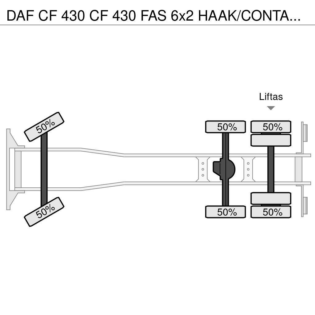DAF CF 430 CF 430 FAS 6x2 HAAK/CONTAINER!!2018!! Hákový nosič kontejnerů