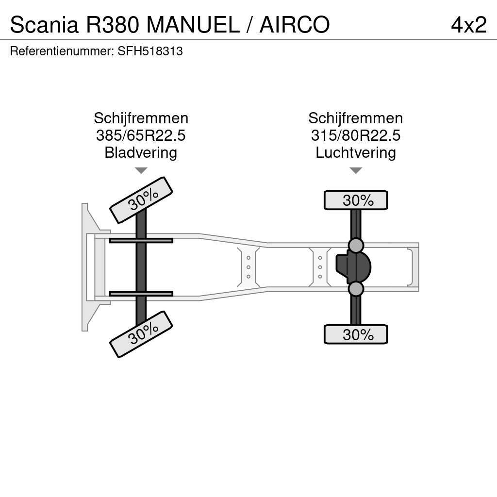 Scania R380 MANUEL / AIRCO Tahače