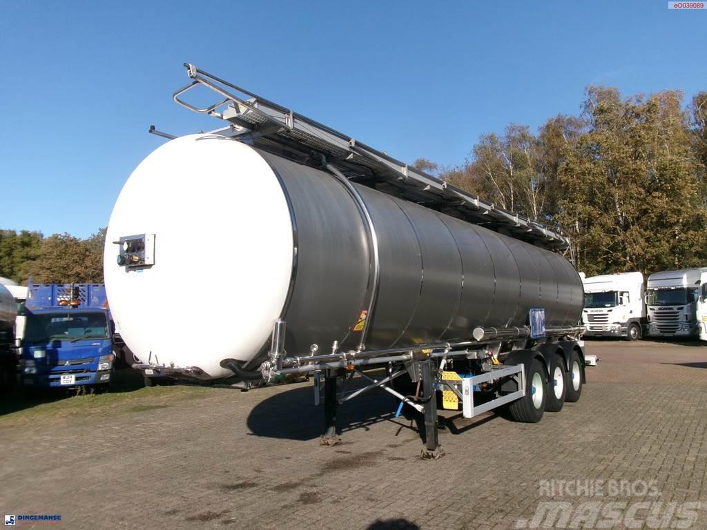 Feldbinder Chemical tank inox 37.5 m3 / 1 comp Cisternové návěsy