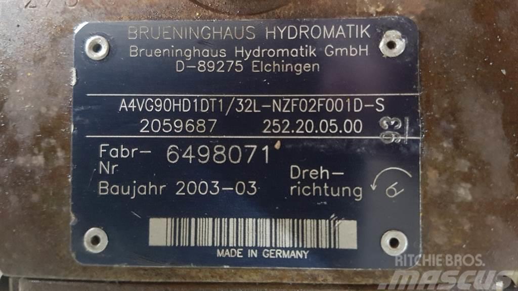 Brueninghaus Hydromatik A4VG90HD1DT1/32L - Drive pump/Fahrpumpe/Rijpomp Hydraulika