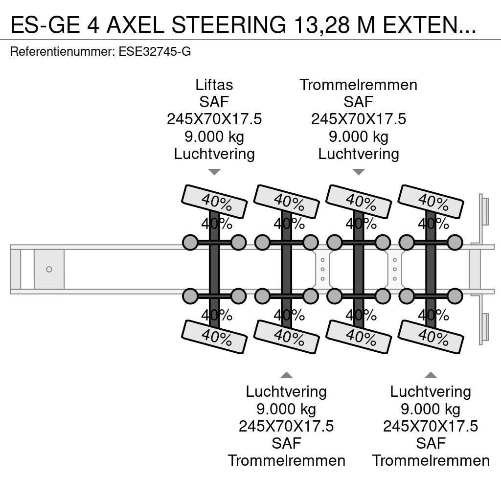 Es-ge 4 AXEL STEERING 13,28 M EXTENDABLE Podvalníkové návěsy
