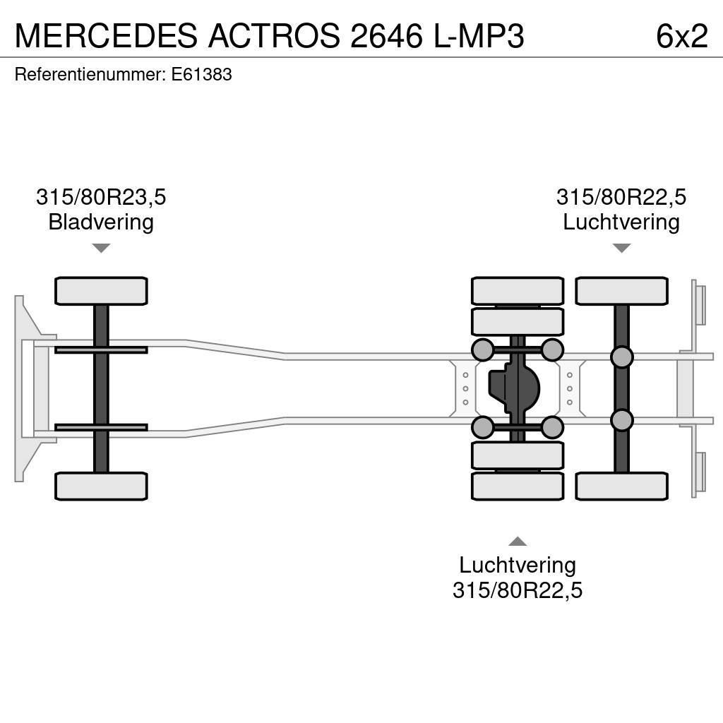 Mercedes-Benz ACTROS 2646 L-MP3 Kontejnerový rám/Přepravníky kontejnerů