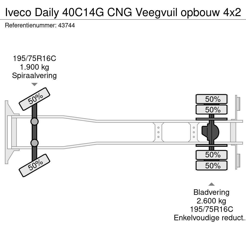 Iveco Daily 40C14G CNG Veegvuil opbouw Popelářské vozy