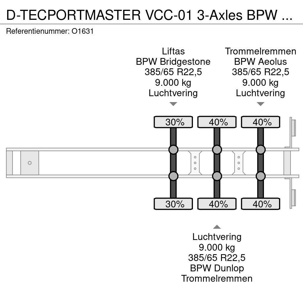 D-tec PORTMASTER VCC-01 3-Axles BPW - Drumbrakes - Lift- Kontejnerové návěsy