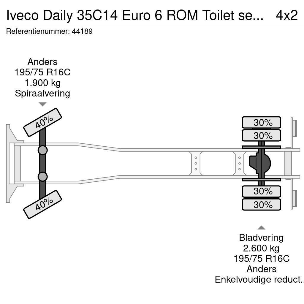 Iveco Daily 35C14 Euro 6 ROM Toilet servicewagen Kombinované/Čerpací cisterny