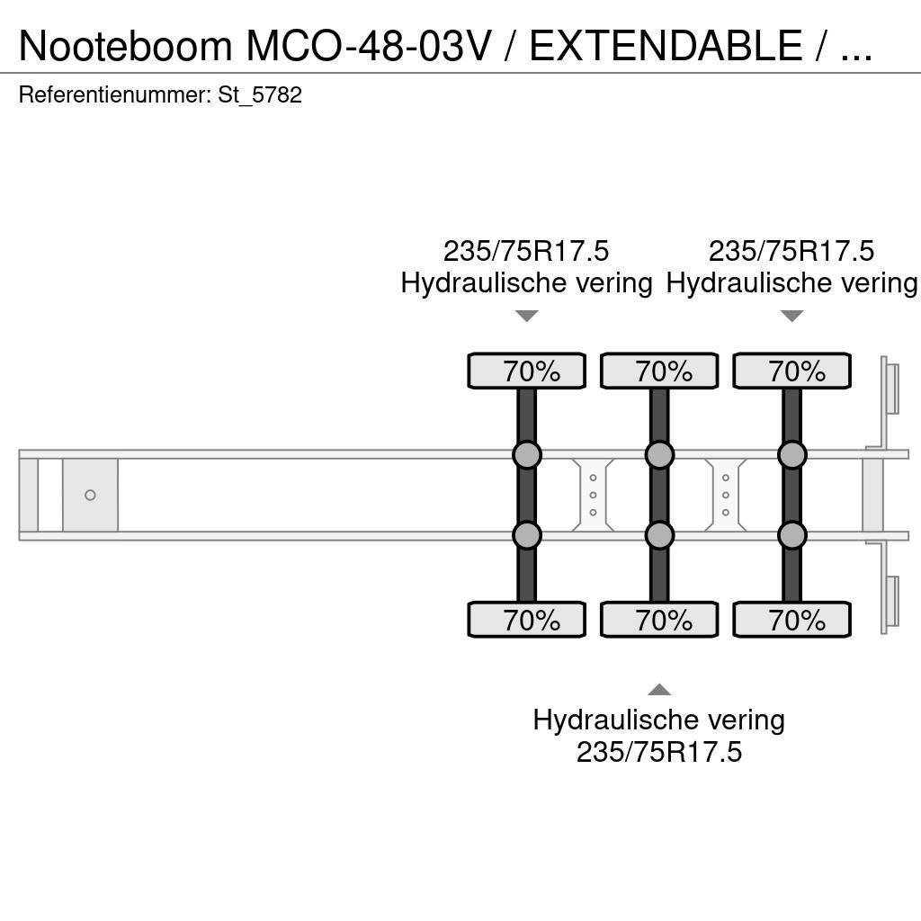 Nooteboom MCO-48-03V / EXTENDABLE / STEERING AXLES / Podvalníkové návěsy