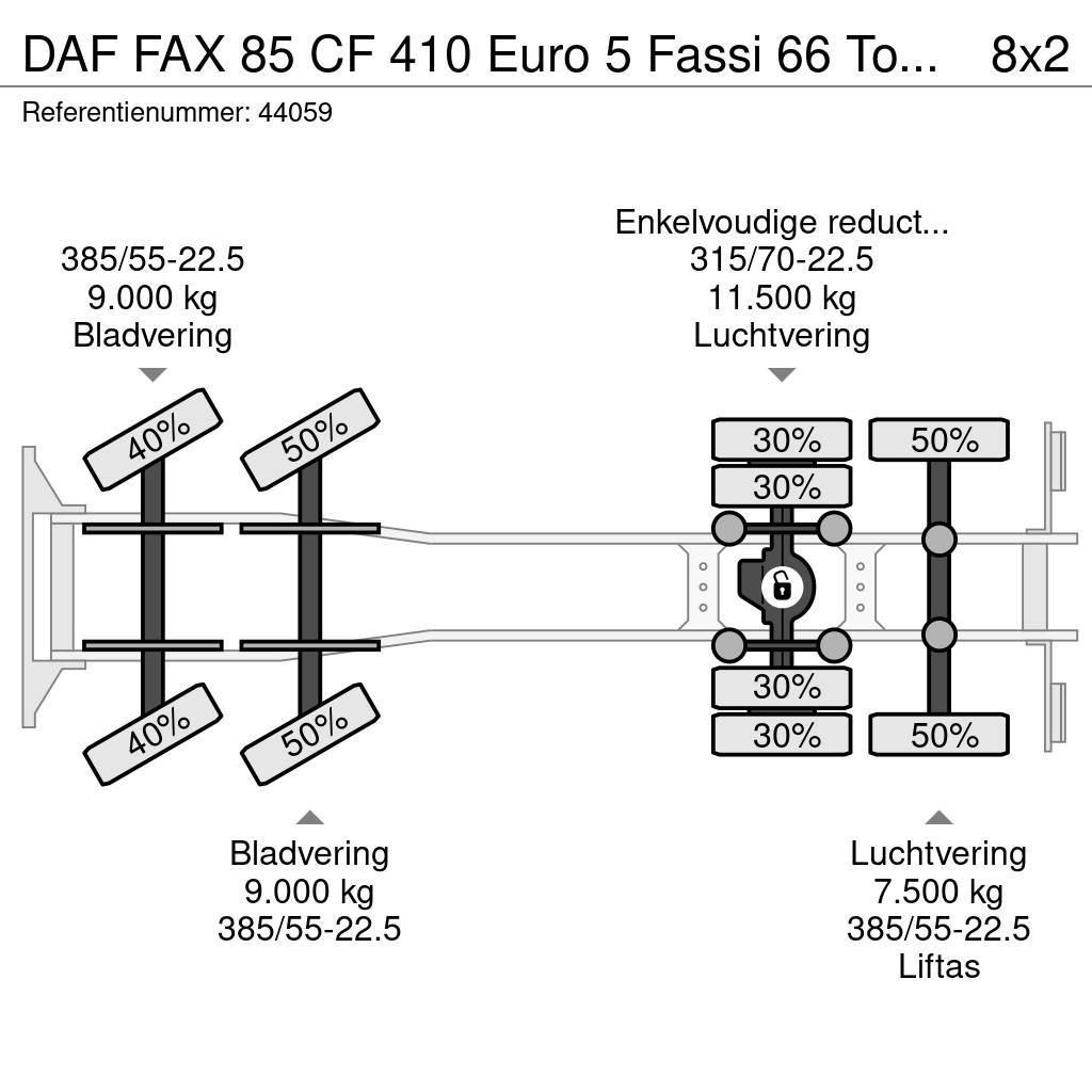 DAF FAX 85 CF 410 Euro 5 Fassi 66 Tonmeter laadkraan Univerzální terénní jeřáby
