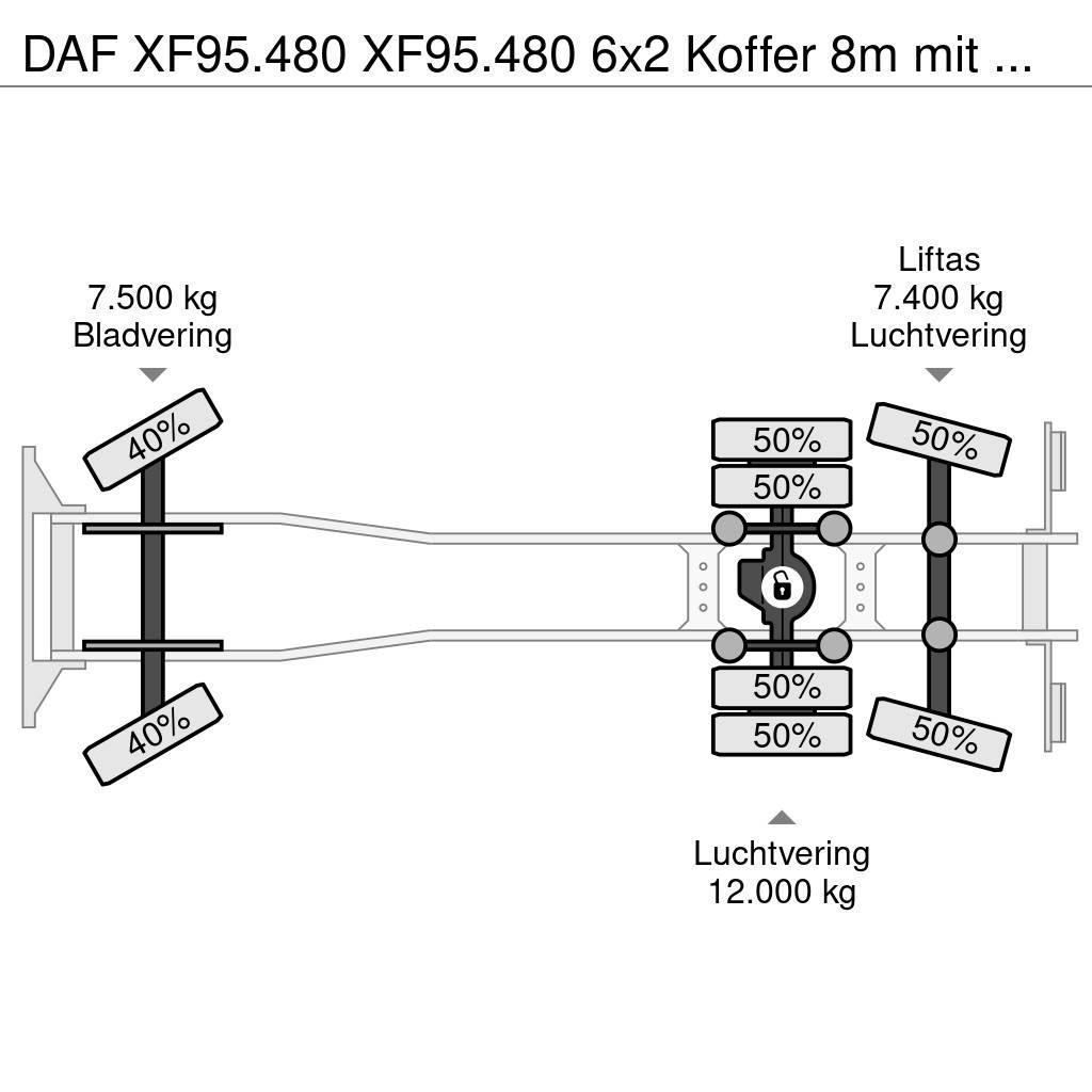 DAF XF95.480 XF95.480 6x2 Koffer 8m mit LBW Skříňová nástavba