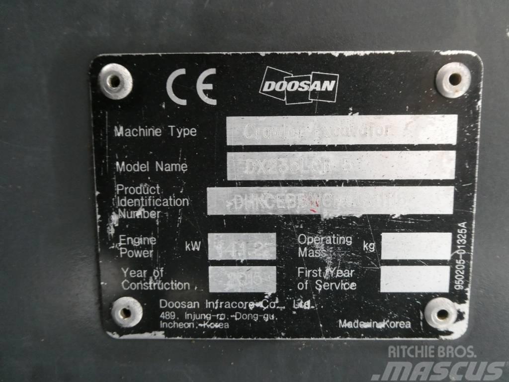 Doosan DX 235 LCR-5 Pásová rýpadla