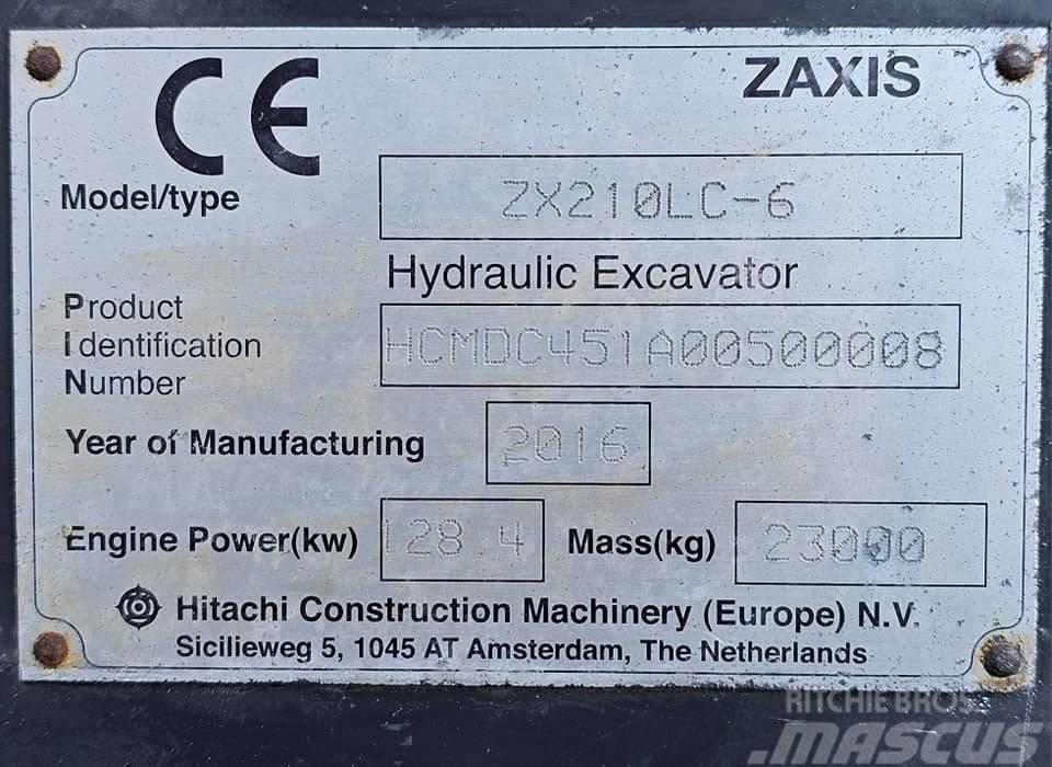 Hitachi ZX 210 LC-6 Pásová rýpadla