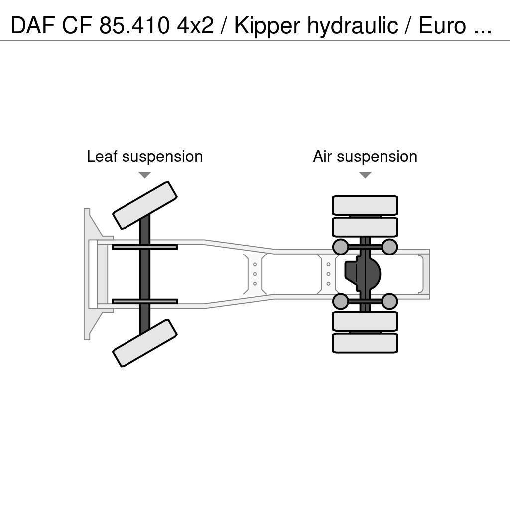DAF CF 85.410 4x2 / Kipper hydraulic / Euro 5 / Only 4 Tahače