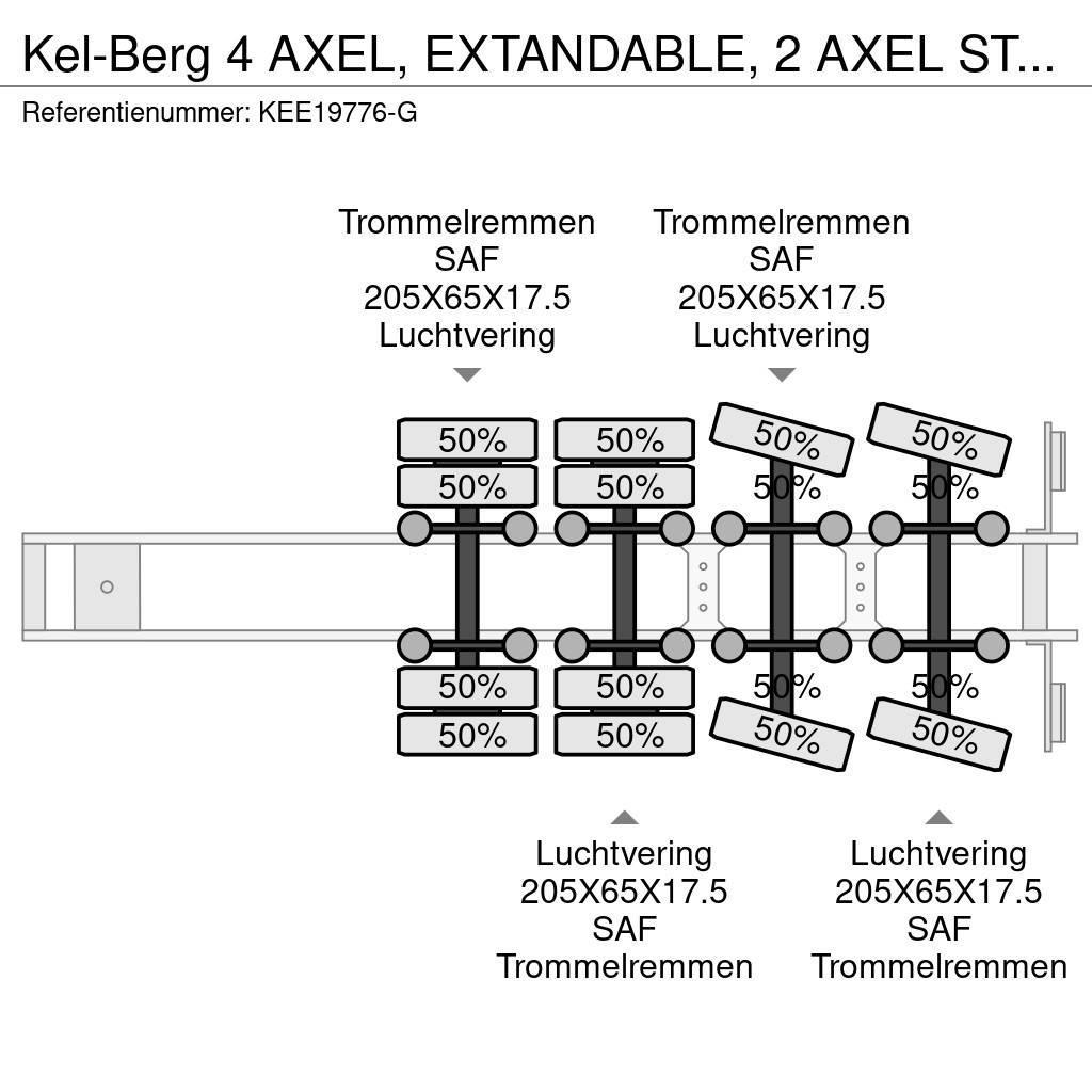 Kel-Berg 4 AXEL, EXTANDABLE, 2 AXEL STEERING Podvalníkové návěsy