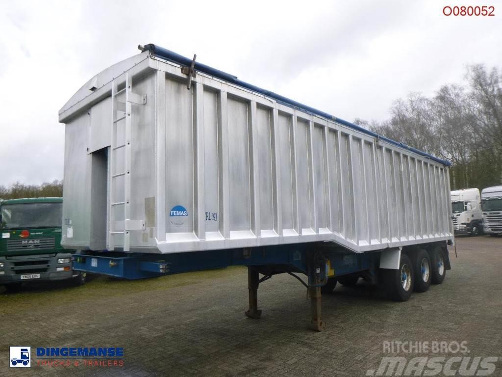United TRAILERS Tipper trailer alu 52 m3 + tarpaulin Sklápěcí návěsy