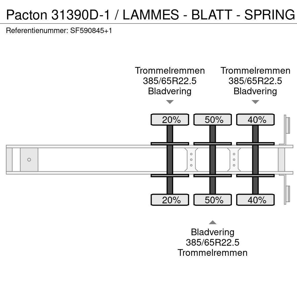 Pacton 31390D-1 / LAMMES - BLATT - SPRING Valníkové návěsy/Návěsy se sklápěcími bočnicemi