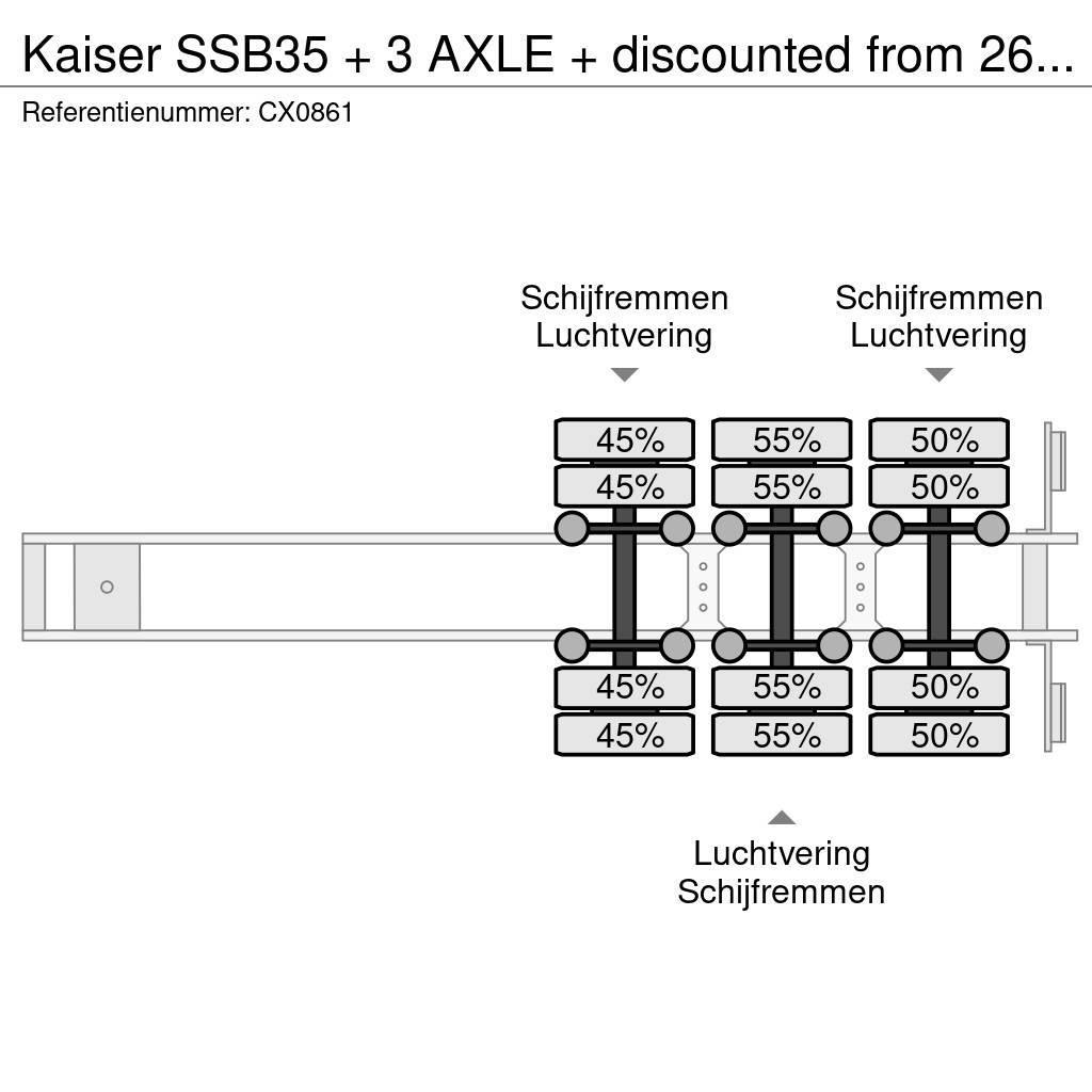Kaiser SSB35 + 3 AXLE + discounted from 26.950,- Podvalníkové návěsy