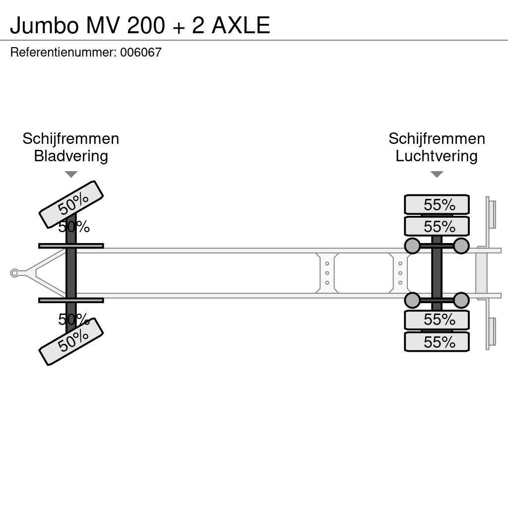 Jumbo MV 200 + 2 AXLE Plachtové přívěsy