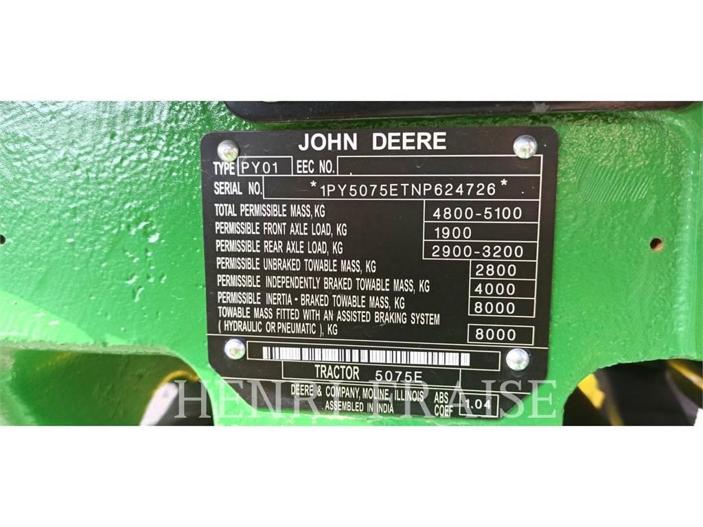 John Deere 5075E Traktory