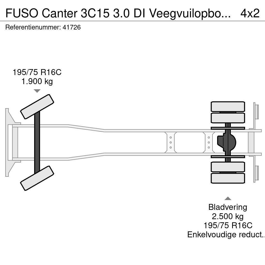 Fuso Canter 3C15 3.0 DI Veegvuilopbouw met belading Popelářské vozy