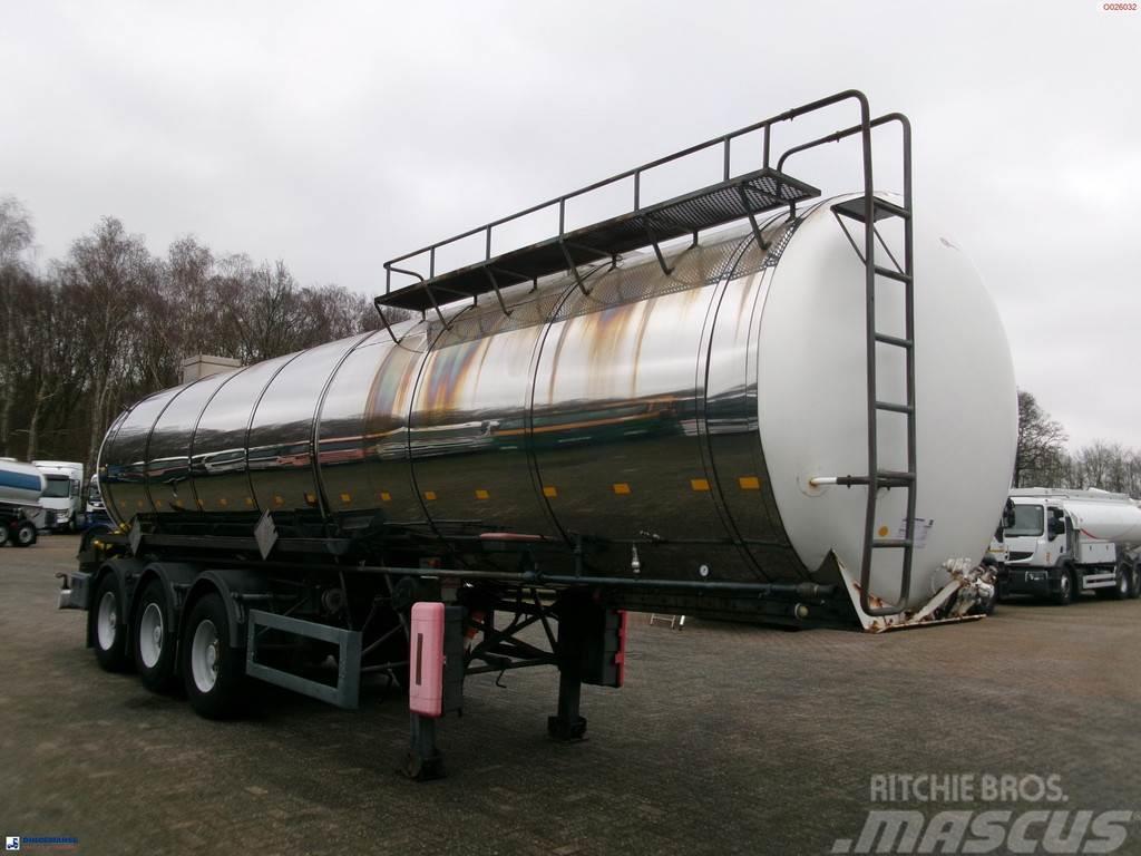 Metalovouga Bitumen / heavy oil tank inox 26.9 m3 / 1 comp Cisternové návěsy