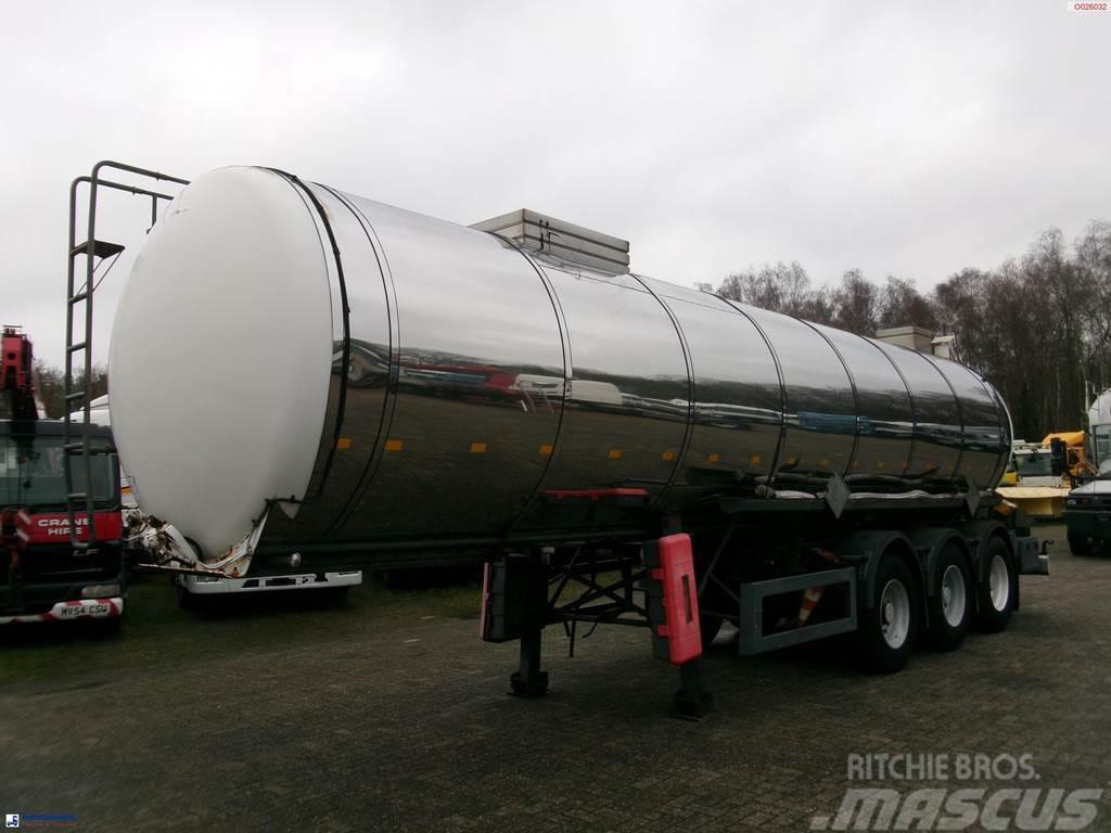 Metalovouga Bitumen / heavy oil tank inox 26.9 m3 / 1 comp Cisternové návěsy
