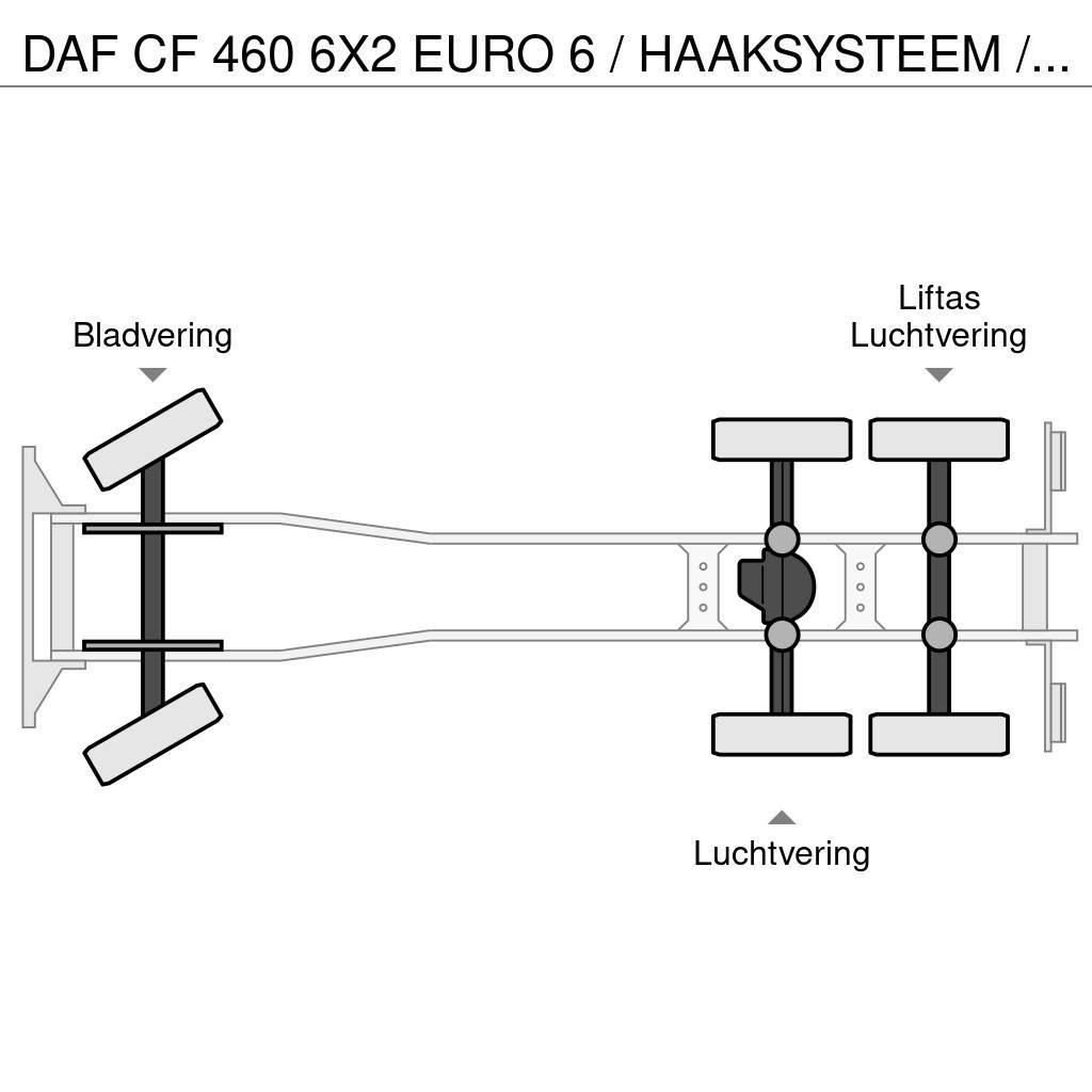 DAF CF 460 6X2 EURO 6 / HAAKSYSTEEM / LOW KM / PERFECT Hákový nosič kontejnerů