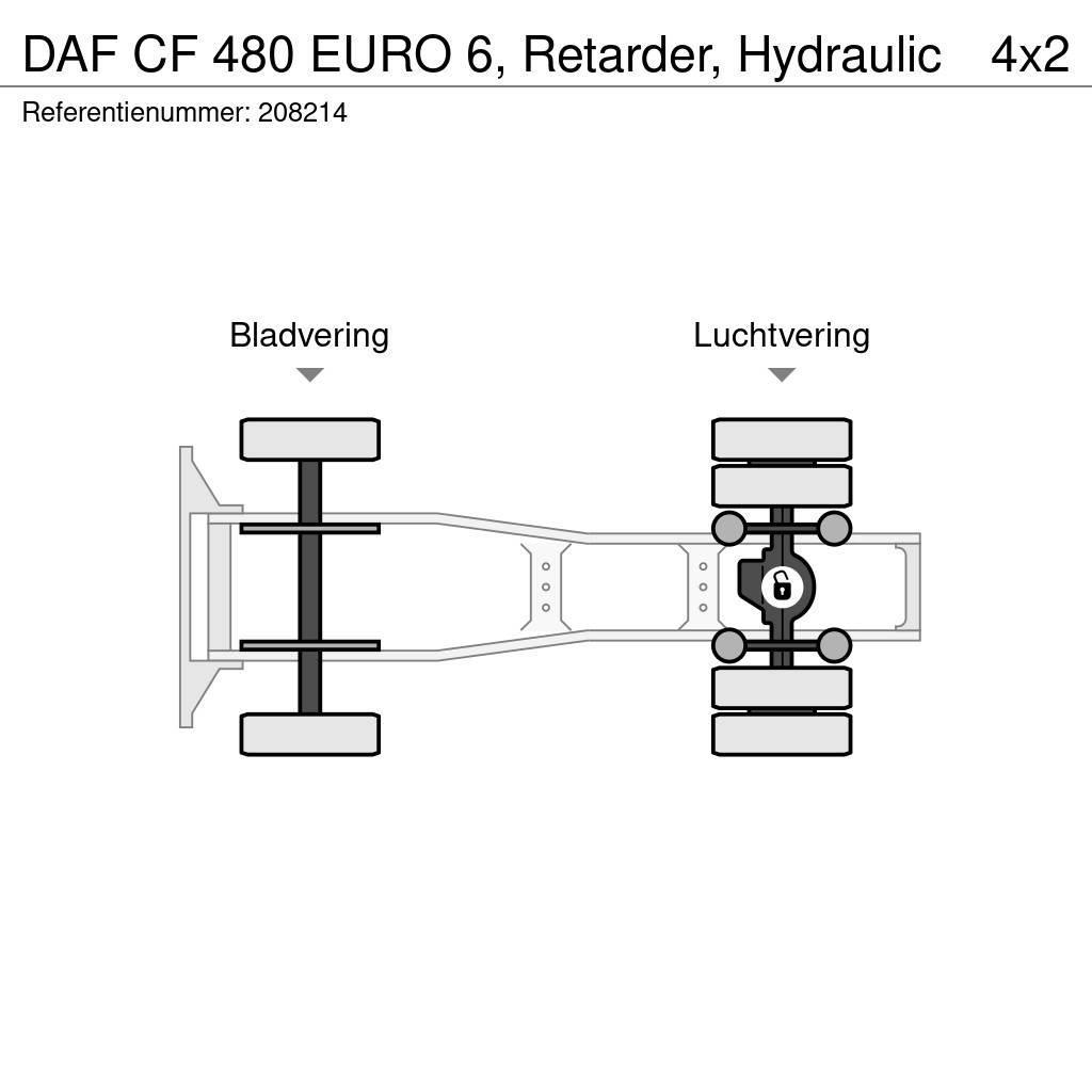 DAF CF 480 EURO 6, Retarder, Hydraulic Tahače