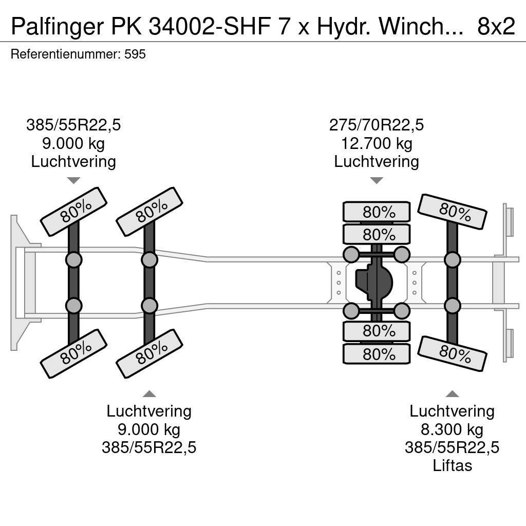 Palfinger PK 34002-SHF  7 x Hydr.  Winch  Scania R580 8x2  E Univerzální terénní jeřáby