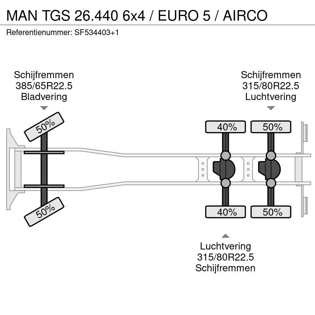 MAN TGS 26.440 6x4 / EURO 5 / AIRCO Nákladní vozidlo bez nástavby