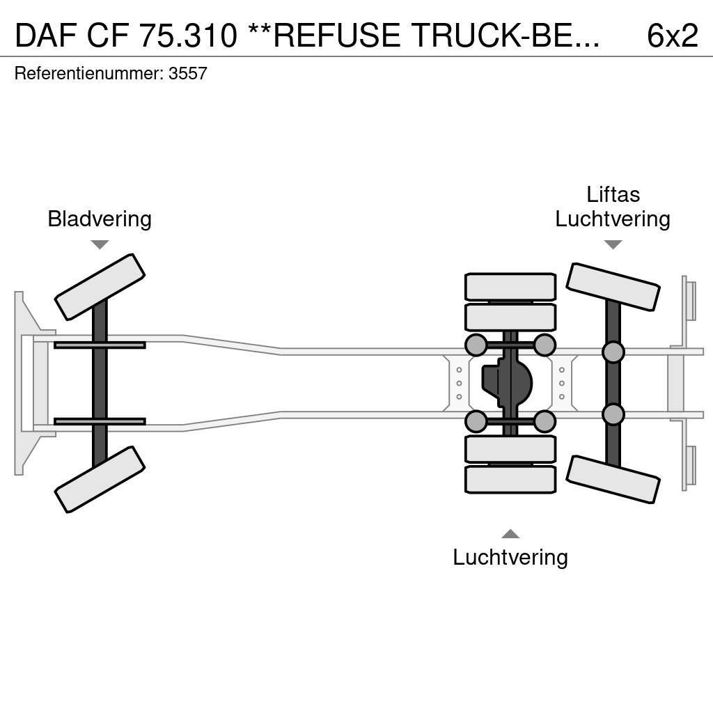 DAF CF 75.310 **REFUSE TRUCK-BENNE ORDURE-EURO 4** Popelářské vozy