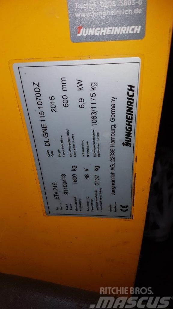 Jungheinrich ETV 216 10700 mm HH Retraky