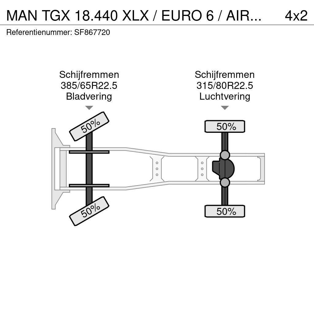 MAN TGX 18.440 XLX / EURO 6 / AIRCO / PTO Tahače